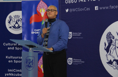 Dr Lyndon Bouah, chief director for sport and recreation at DCAS, addresses the heads of Cape Town sports federations on Tuesday.