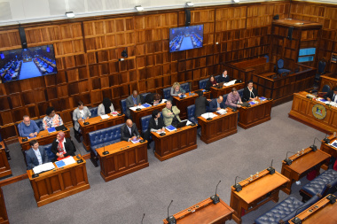 Minister Sharna Fernandez, tabling the department’s annual report for the 2018/19 financial year 