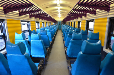 The carriages boast comfortable seats.