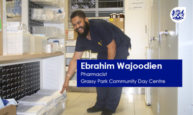 Pharmacist Ebrahim Wajoodien from Grassy Park Community Day Centre