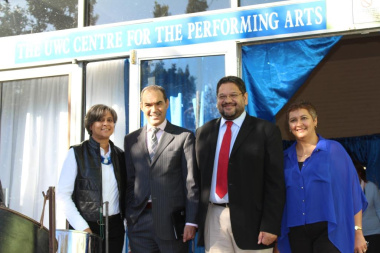 From left: Henriette Webber, Director of the UWC Centre for Performing Arts, UWC Vice-Chancellor Prof. Tyrone Pretorius, DCAS Head of Department Brent Walters, and DCAS Deputy Director for Cultural Affairs Nerine Jeaven.