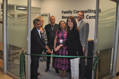 At the ribbon-cutting ceremony for the GSH dedicated space for family counselling and bereavement support.