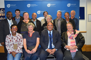 Guy Redman and Mxolisi Dlamuka with HWC and museum representatives at the DCAS Head Office