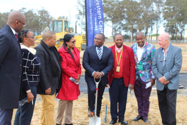 From left: Councillor Malusi Booi, MPL Maseko, Councillor Fitz, Councillor Cerfontein, Minister Bonginkosi Madikizela, MPL Nceba Hinana, Mr Luthuli and Dr Power