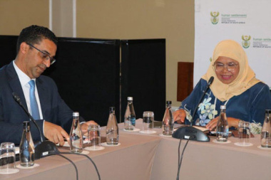 Western Cape Minister of Infrastructure Tertuis Simmers and UN Habitat Executive Director Ms Maimunah Moh’d Sharif