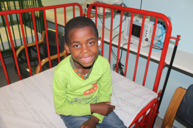 Imange Mgidi (7) from Gugulethu underwent ENT surgery on 5 September 2015 as part of the Weekend Waiting List Initiative. 