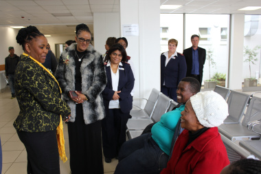 Minister Mbombo during a recent visit