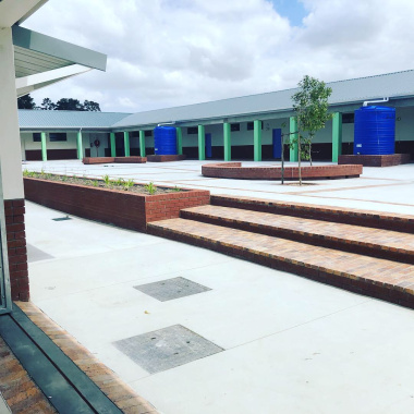 The courtyard of the new Vredekloof Primary School.