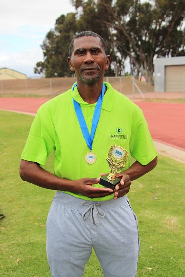 Jonathan Ezaus from Drakenstein Municipality was the first male in the fun-run of the Cape Winelands BTG in Paarl