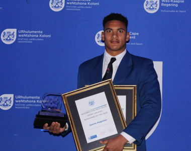 Juarno Augustus won 2017 Western Cape Newcomer of the year and junior sportsman of the year