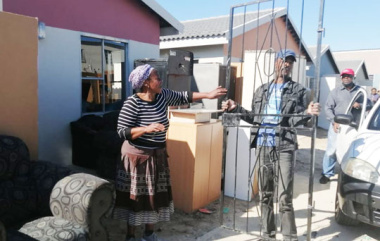 Ms Xoliswa Patso (62) – Busy moving into her new home in Forest Village