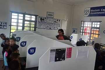 The Kranshoek e-Centre is helping to provide and grow e-skills starting with the younger kids. 