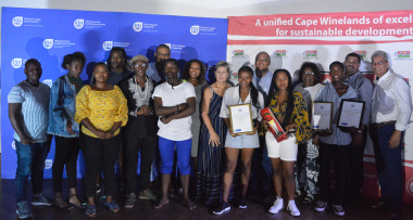 Kwakhanye Aftercare celebrates after being named as overall Cape Winelands Drama Festival winners by minister Anroux Marais.