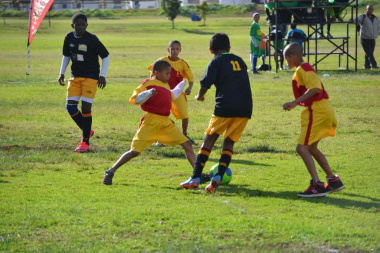 Learners enjoyed the soccer tournament, despite the chilly weather conditions