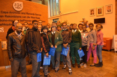 Learners from Oval North, Tuscany Glen and Langa High Schools arrived at the Archives to share their stories
