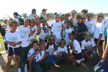 Learners from Slangrivier Primary eagerly anticipated the start of the games