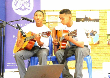 Learners showcasing their musical talents