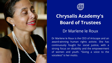 Dr Marlene le Roux is the CEO of Artscape and an award-winning human rights activist. 