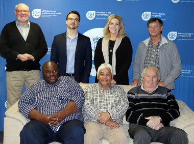 Michael Janse van Rensburg and Anita van der Merwe from DCAS with some of the outgoing committee members