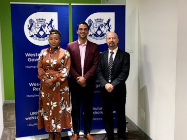 Deputy Chairperson:  Ms Sibongile Morara (assumed duty March 2017), Minister Tertuis Simmers and Chairperson:  Mr Lionel Esterhuizen (assumes duty today)
