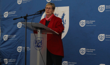 Minister Anroux Marais delivers the keynote address.