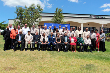 Minister Anroux Marais with other VIPs and all the honoured Legends