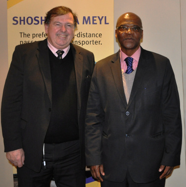 Minister Donald Grant and Mthuthuzeli Swartz of PRASA made the announcement of the new train service.