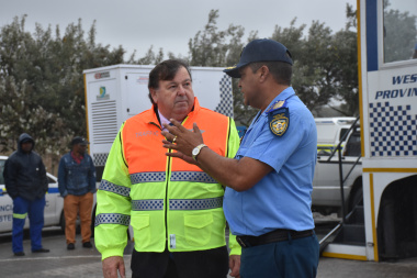 Minister Grant and Mr Farrel Payne, the Director of Traffic Enforcement
