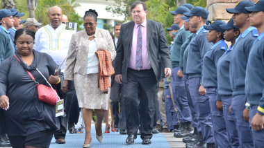 Minister Grant and Minister Peters arriving at the second National Road Safety Summit.