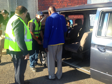 Minister Grant, a City Traffic Official and an unlicensed driver transporting children during a scholar transport operation in Athlone.