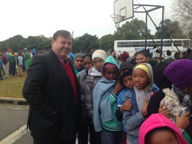 Minister Grant with participants at the Safe Roads 4 Youth Event in Belhar.