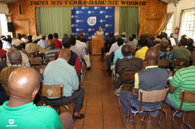 Minister Marais addressed attendees at the Initiation Forums Consultative Meeting