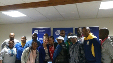 Minister Marais and some of the team members