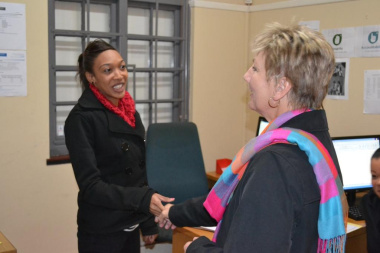 Minister Marais meets Celeste Stoffels at the Boland regional Sport office