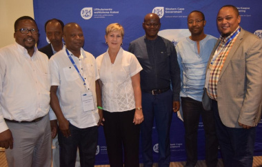 Minister Marais with Clement Wiliams, Msokoli Qotole, Monwabisi Mtyiwazo, Sam Khandlela, Prof Ralarala and Guy Redman at the Consultative Initiation Meeting in Cape Town