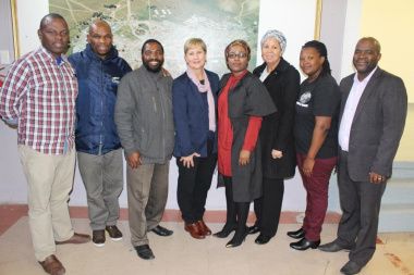 Minister Marais with senior DCAS staff from Museum Services and board members of the Lwandle Museum