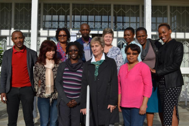 Minister Marais with staff members at the George museum