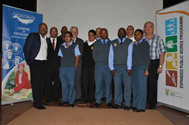 Deputy Minister Cronin and Mr Richard Petersen with some of the ceremony's attendees.