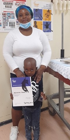 Ndalwentle Makoko will celebrate his fifth birthday in August. He also recently received his graduation certificate from treatment at Tygerberg Hospital.
