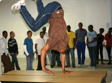 One of the aspiring dancers showcase his skills at the workshop held at the Kleinplasie Museum  (3)
