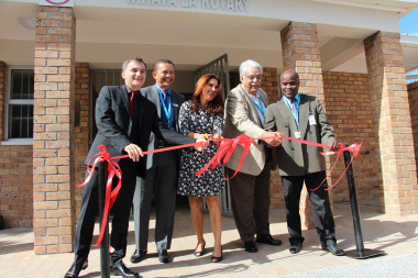 At the opening (from left) Spencer McNally, Dr Keith Cloete, Louise Driver, Usman Ahmed and Dr Matodzi Mukosi.
