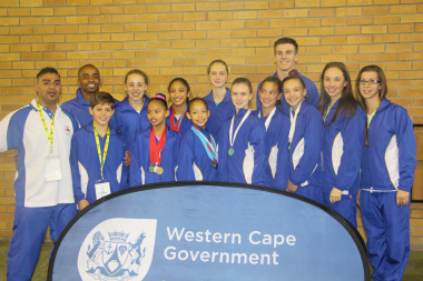 Participants from the Western Cape Gymnastics Association and their coaches.