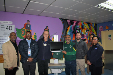 Healthcare workers from Karl Bremer Hospital pictured with Dr Naeem Kathrada from Gift of the Givers.