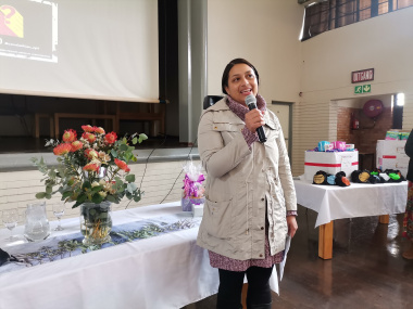 Senior clinical psychologist Tracey Delport-Williams presented the donation drive results to healthcare workers at the Stikland Hospital Women’s Month celebration.