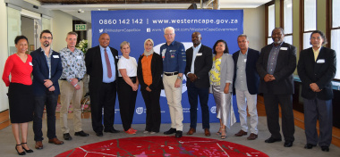 Premier Alan Winde, Minister Anrounx Marais and HoD Guy Redman with the council members.