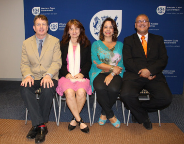 Professor Joe Maguire, Professor Marion Keim (UWC), Professor Ana Claudia Porfirio Couto and Adv. Lyndon Bouah (DCAS).