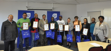 Proud course participants with representatives of the Department and SANTACO Western Cape.