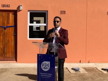 Provincial Minister of Infrastructure Tertuis Simmers, handed over 30 brand new homes to beneficiaries of Qolweni, in Plettenberg Bay