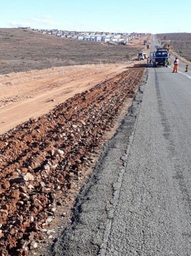 Roadworks on the R341.