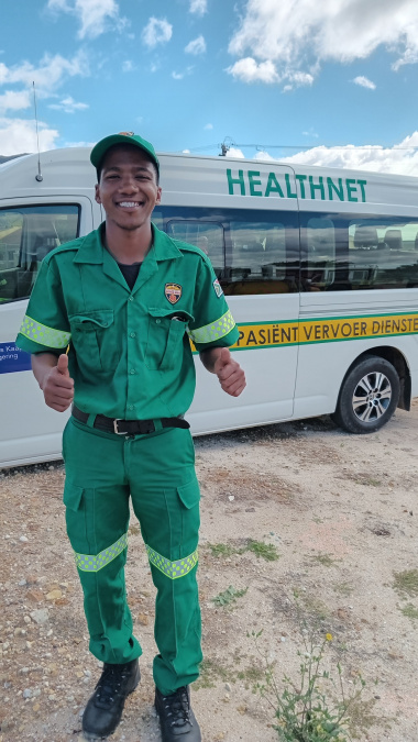 Sipho Mbovane, EMS HealthNet driver in Caledon